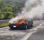 Monteforte Irpino (Av) – Incendio che ha visto coinvolta un’autovettura in transito